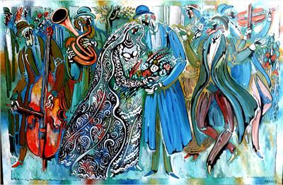Sample artwork by Vytautas Kasiulis (1918 - 1995), known for figure, genre, still life painting - View similar artists and auction records